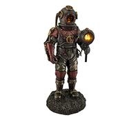 Veronese Design Lighted Steampunk Skeleton In Diving Suit Statue