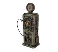 Veronese Design Resin Table Clocks Steampunk Fuel Dispenser Working Clock Tower Statue 3.25 X 11.25 X 3.25 Inches Bronze