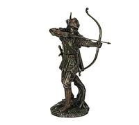 Veronese Design Robin Hood Shooting Arrow Bronze Finish Statue 12 Inches Tall