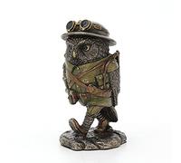 Veronese Design Sergeant Major Oscar Whiskey Lima Military Owl Bronze Finish Statue