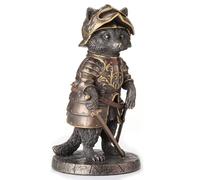 Veronese Design Sir Laveur Raccoon Man at Arms Animal Knight Cold Cast Bronze Finish Statue