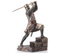 Veronese Design Templar Knight Wielding Double Handed Sword Statue
