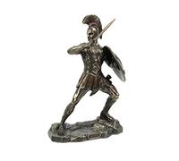 Veronese Design Trojan Hero Warrior Hector of Troy Holding Spear and Shield Tabletop Statue
