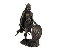 Veronese Design Viking Shieldmaiden Bronze Finished Statue Norse Mythology