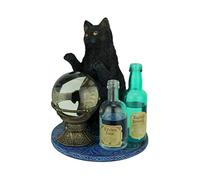 Veronese Design Witch's Apprentice by Lisa Parker Black Cat and Crystal Ball Statue