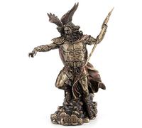Veronese Design Zeus Greek God Holding Thunderbolt Statue with Eagle