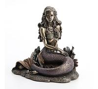 Veronese Enchanted Song Bronze Finish Mermaid Sitting On Ocean Floor Statue