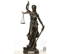 VERONESE Goddess of Justice Themis Lady Justica Statue Sculpture Figure Bronze Finish 11.8 inches- 30cm