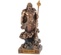 Veronese Greek God Poseidon Miniature Figurine Bronze Hand-Painted