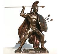 VERONESE Greek Spartan King Leonidas Statue Sculpture Figure Bronze Finish 12.5"