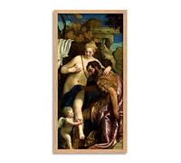 Veronese Mars And Venus United By Love Painting Framed Wall Art Print Long 25X12 Inch