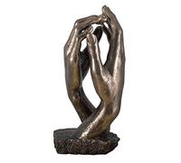 Veronese Replica of The Cathedral of Auguste Rodin 1908, statue of the sculpture of hands, bronzed