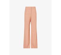 Veronica Beard Womens Veronica Beard Jude Wide-Leg Woven Trousers Chai 8