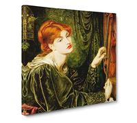 Veronica Veronese by Dante Gabriel Rossetti Canvas Print | Gallery Wrapped 30mm Frame Wall Art | 14x14 inches | Ready to Hang | Modern Picture | Living Room Bedroom Lounge Office