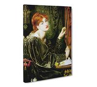 Veronica Veronese By Dante Gabriel Rossetti Canvas Print | Gallery Wrapped 30mm Frame Wall Art | 20x14 inches | Ready to Hang | Classic Picture | Living Room Bedroom Lounge Office