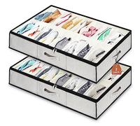 VERONLY Foldable Shoe Storage with Lid Shoe Organiser with 32 Compartments Shoe Cabinet with Viewing Window for Flat Shoes, Trainers, Slippers (37.4 x 22.8 x 6.1 Inches)