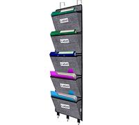 VERONLY Hanging Wall File Folder Organiser - Over Door Storage Magazine Holder with 5 Large Pockets for School Paper,Document,Mails,Books