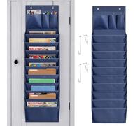 VERONLY Heavy Duty Hanging Wall File Organiser Over Door Storage Navy