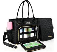 VERONLY Large Black Bible Tote for Women, Built-in Bible Cover & Purse Feet, Multi-Compartment Church Bag Organizer Holds Laptop, Bible Study Supplies, Essentials, Christian Gift