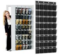 VERONLY Over the Door Shoe Organiser, 40 Large Breathable Mesh Pocket,Space Saving Hanging Shoe Rack,Shoe Storage Holder for Entryway Bedroom Closet