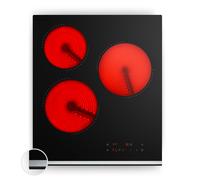 Verosteel glass ceramic hob | 3 zones | minimalist, powerful | 5000 W | 45 cm