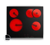 Verosteel glass ceramic hob | 4 zones | minimalist, powerful | 6600 W | 60 cm
