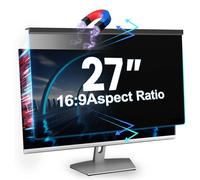 VERPONITY Magnetic Computer Privacy Screen 27 Inch, Aesthetic Hanging Privacy Screen for Computer Monitor with Anti-Blue Light Coating, Removable PVC Magnetic Attachment Computer Monitor Privacy
