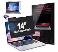 Verponity Magnetic Laptop Privacy Screen 14 Inch 16:10 Display, Removable Computer Screen Privacy Shield, Anti-Glare Blue Light Protector Compatible with Dell Hp Lenovo Acer Asus Samsung