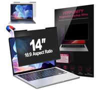 Verponity Magnetic Laptop Privacy Screen 14 Inch 16:9 Display, Removable Computer Screen Privacy Shield, Anti-Glare Blue Light Protector Compatible with Dell Hp Lenovo Acer Asus Samsung