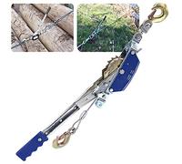 Verricello Power Puller 1/2/3/4 Ton HeavyDuty Manual Hand Winch with Rope & Hook AntiReverse Design Material Handling Hoist Lever Operated for Easy Load Movement