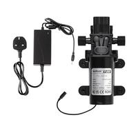 VerRich DC 12V Water Pump with Power Supply Adaptor 116PSI 8 Bar Diaphragm Pump Built in Pressure Switch 4L/Min 1GPM 20mm G1/2" Connector for Water taps,Motorhome,Caravan