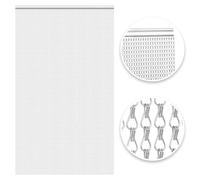 VerRich Silver Chain Curtain Door Fly Screens 80 x 200cm Aluminium Insect Screen for doorways
