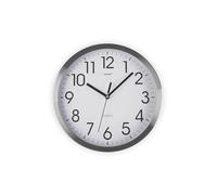 Versa 20550075 Kitchen Wall Clock, Round, White-Silver, Diameter 20 cm