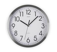 Versa Clock, Metal, Silver, 35 x 4.1 x 35 cm