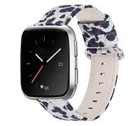 Versa Sport Bracelet, MVRYCE Replacement Genuine Leather Band 5.5"-7.8" Adjustable Wrist Strap for Women Men Breathable Accessory Strap Compatible with Versa/Versa 2/Versa Lite (Y02)