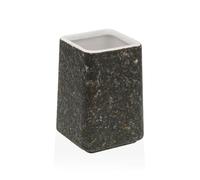 Versa Toothbrush Holder Black Ceramic Plastic 7 x 10 x 7 cm