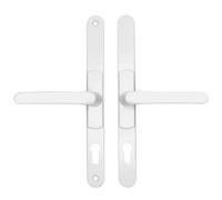 VERSA V-HAN92W Adjustable Sprung Lever Lever Door Handle - White Finish - Multipoint Door Furniture Fits PZ 62-95 mm Centres - DIY Replacement Set with Fixings