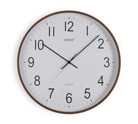 Versa Wall Clock Plastic Quartz Wood MDF 5 x 50 x 50 cm