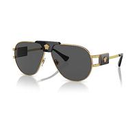 Versace Man Versace VE2252 100287 Sunglasses Steel Gold Grey Pilot Normal