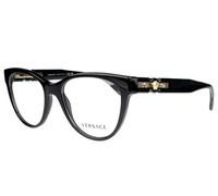 Versace Woman VE3304 GB1 Optical frames Acetate Black Transparent Cat Eye Normal