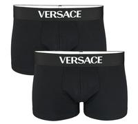 Versace 2-Pack Essential Tex Jersey Low Rise Trunks, Black - Large