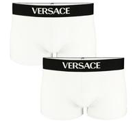 Versace 2-Pack Essential Tex Jersey Low Rise Trunks, White - Medium