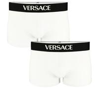 Versace 2-Pack Essential Tex Jersey Low Rise Trunks, White - X-Large