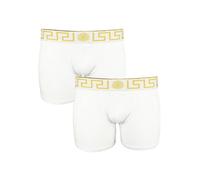 VERSACE 2-Pack Greca Border Boxer Briefs, White - Small