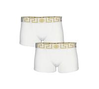 VERSACE 2-Pack Greca Border Boxer Trunks, White - Large