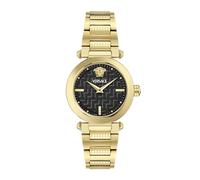 Versace 35mm Greek Black Dial Gold Tone Bracelet Watch