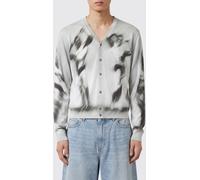 Versace Abstract Pattern Silk Cardigan with V-Neck - Size: 48 - male