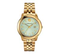 Versace V-Urban VELQ00719 Men's Watch Gold Stainless Steel Grey Dial 42 mm, Bracelet