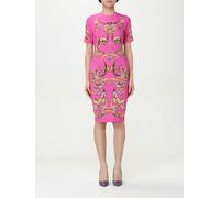 Versace Baroque Print Short Sleeve Dress - M EU - Pink