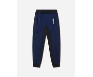 Versace Boys Cotton La Greca Signature Trim Sweatpants - Blue - 10 Yrs